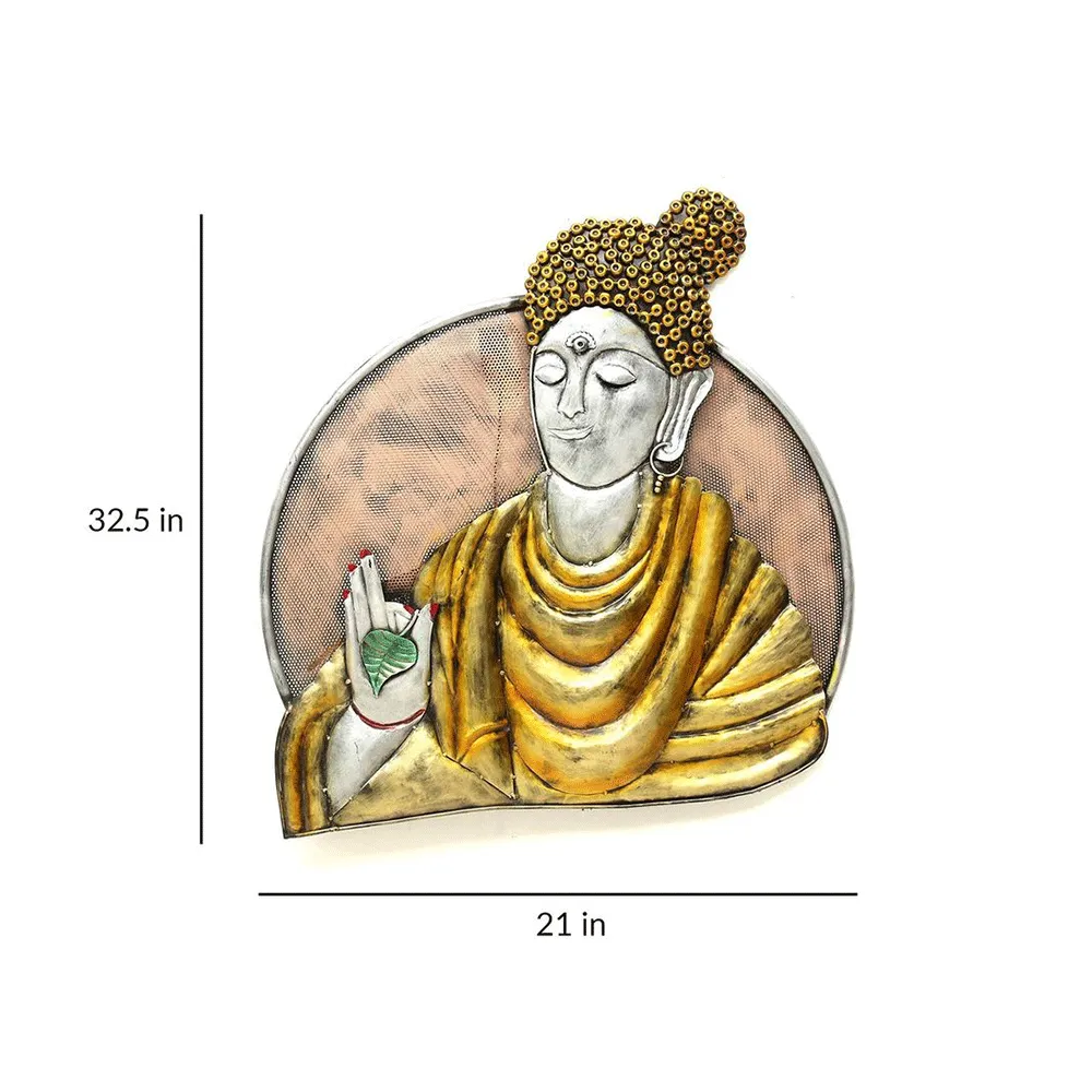 Buddha's Blessing Metal Wall Art With LED