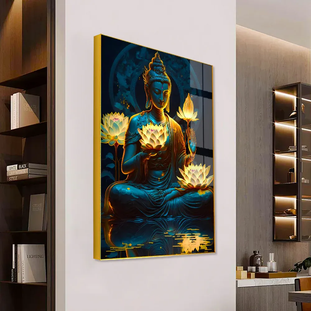 Buddha's Lotus Essence Acrylic Wall Painting Regular