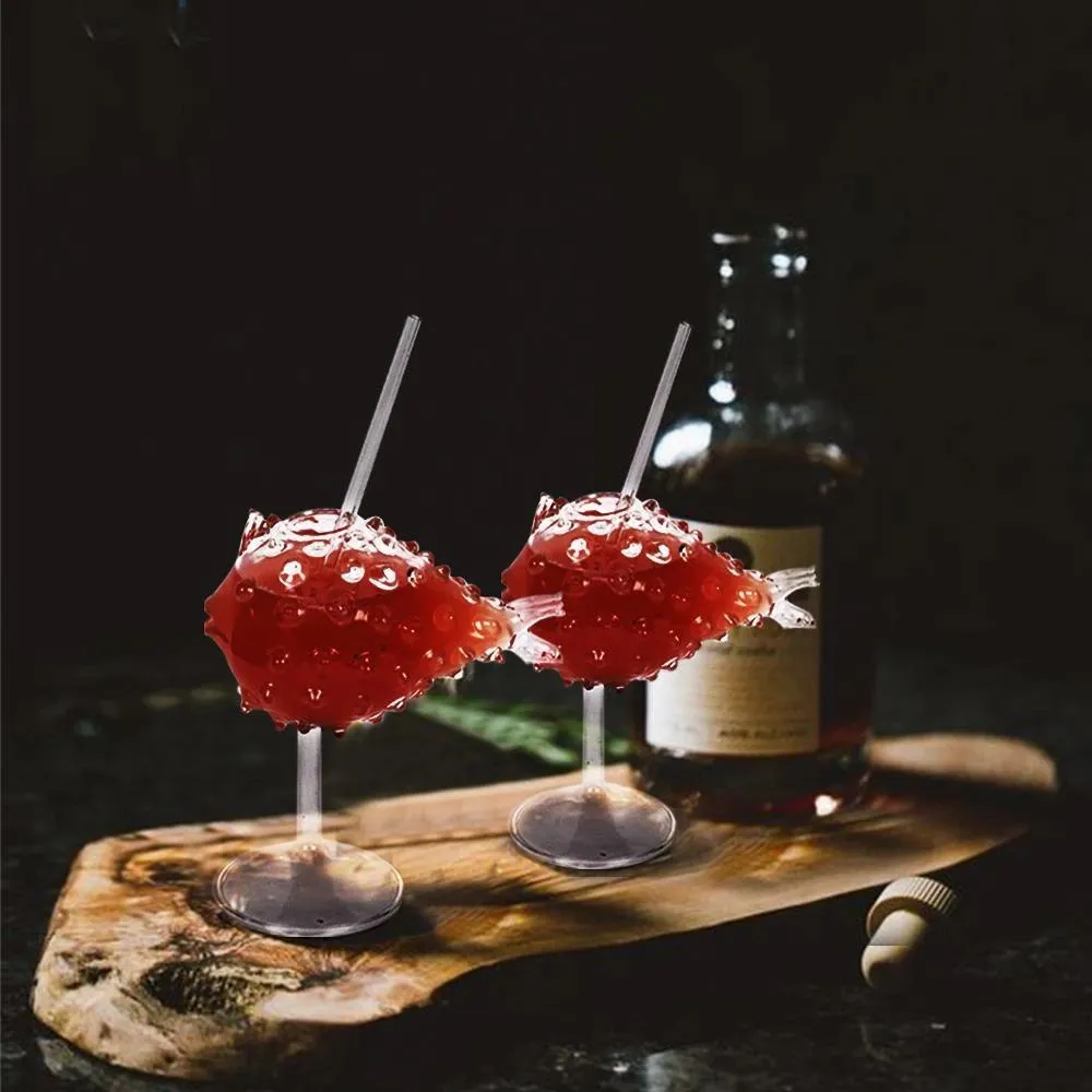 Cacti Fish Cocktail Glass Single Piece