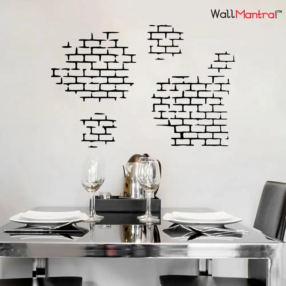 Cafe Bricks Wall Sticker & Decal