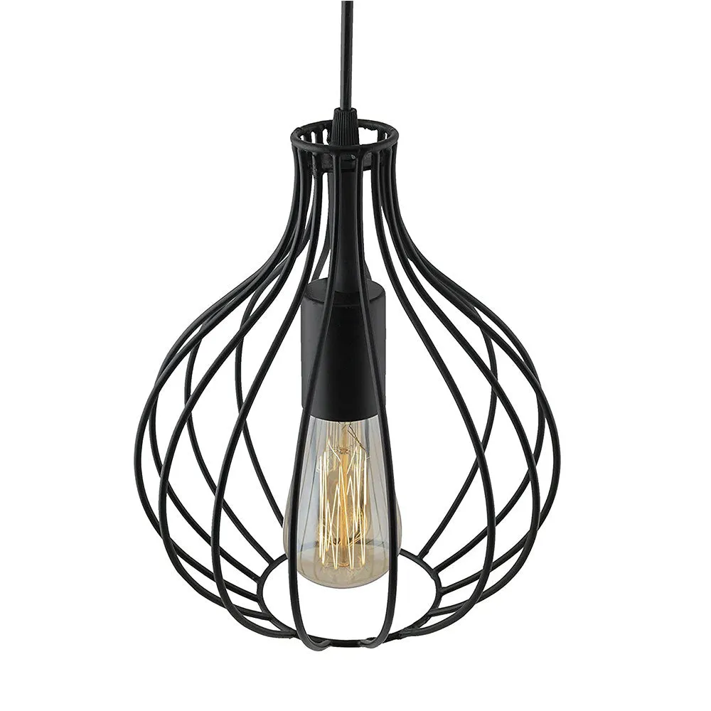 Cage Style Black Cluster Metal Ceiling Light (Bulb not included)