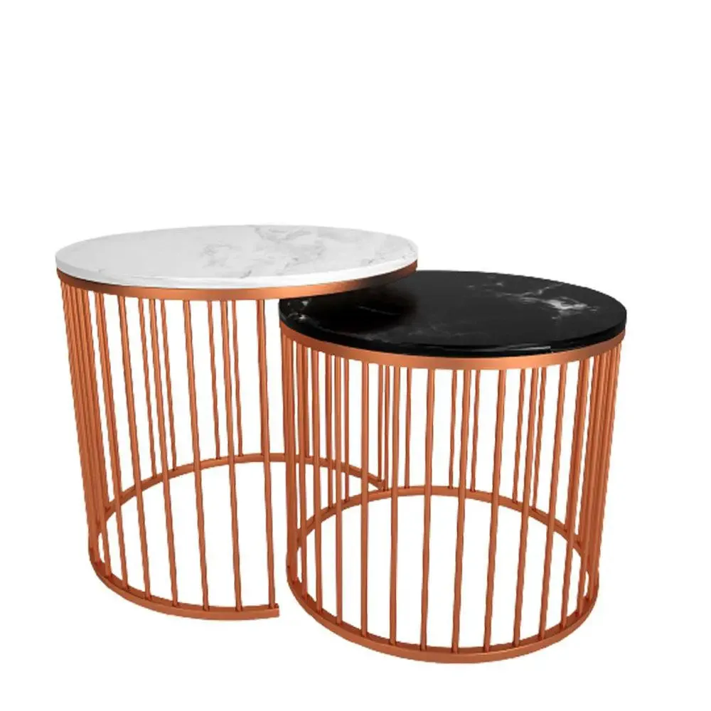 Caged Copper Nesting Table - Set of 2