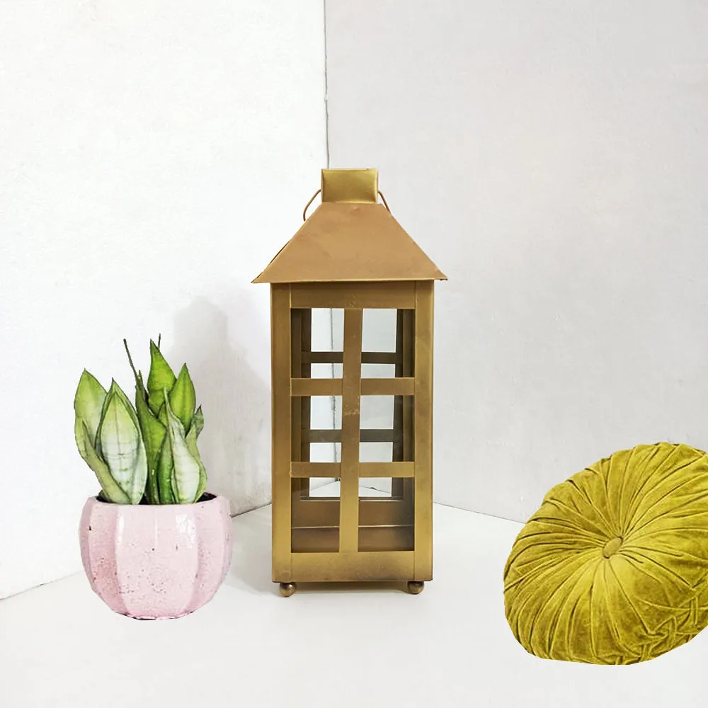 Caged Designer European Lantern Gold