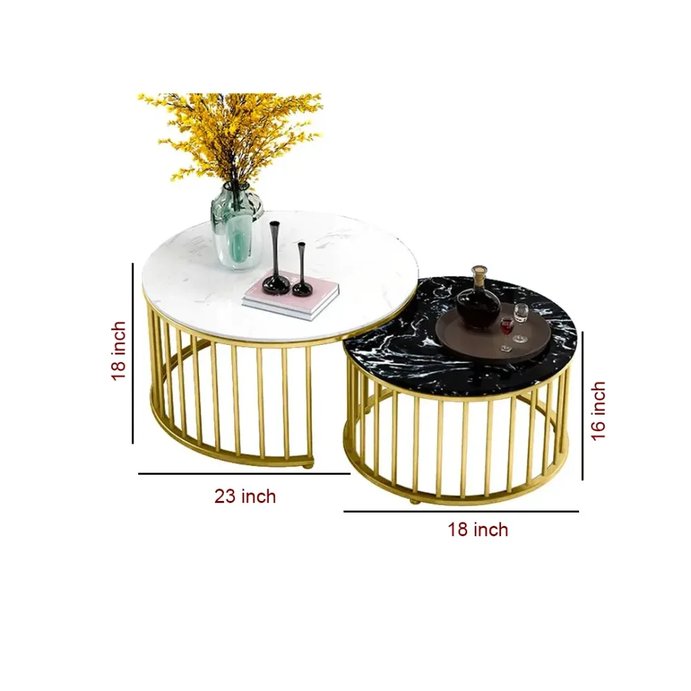 Caged Golden Table Set of 2