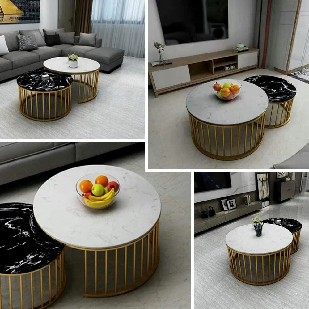 Caged Golden Table Set of 2