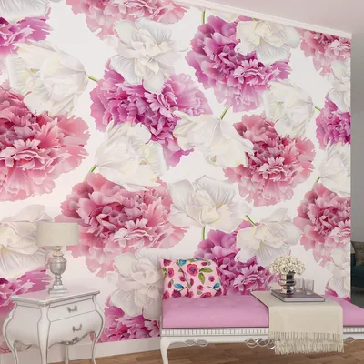Calling Summers Pink &amp; White Floral Premium Quality Wallpaper