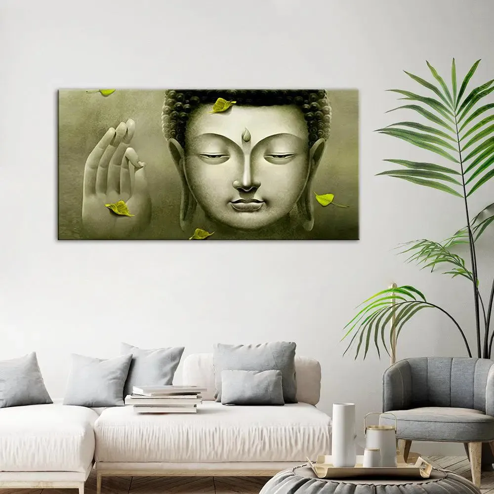 Calm Buddha Peaceful Vaastu Canvas Wall Painting With Frame