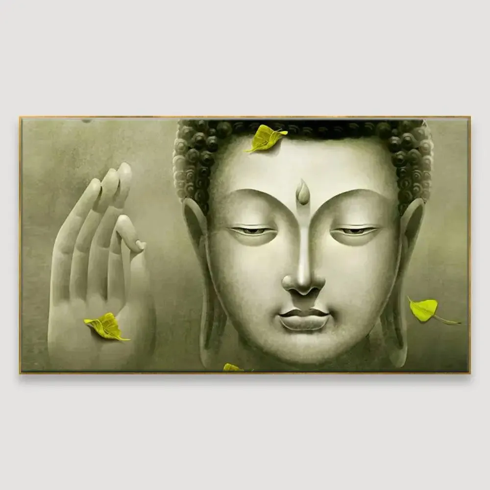 Calm Buddha Peaceful Vaastu Canvas Wall Painting With Frame