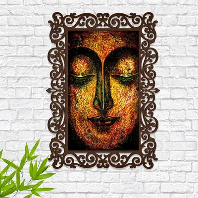 Calm Buddha Print in Decorative Frame