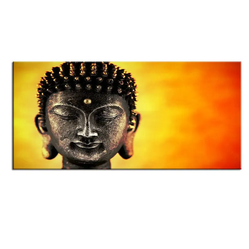 Calm Buddha Spiritual Canvas Painting With Frame
