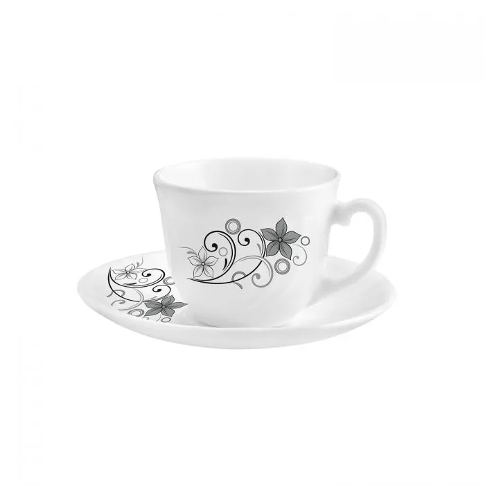 Camber Black cup and saucer set of 6