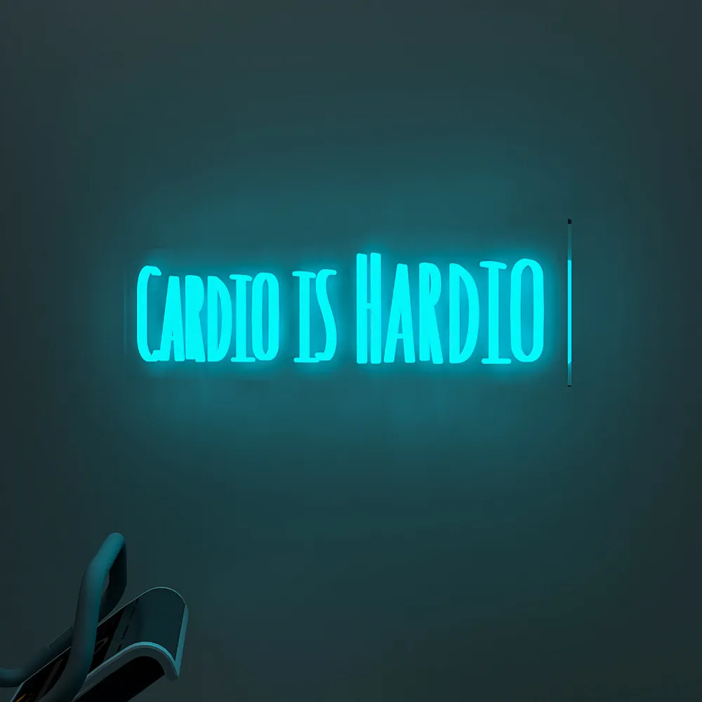 Cardio Is Hardio LED Neon Light (Available in Multiple Colors) Blue