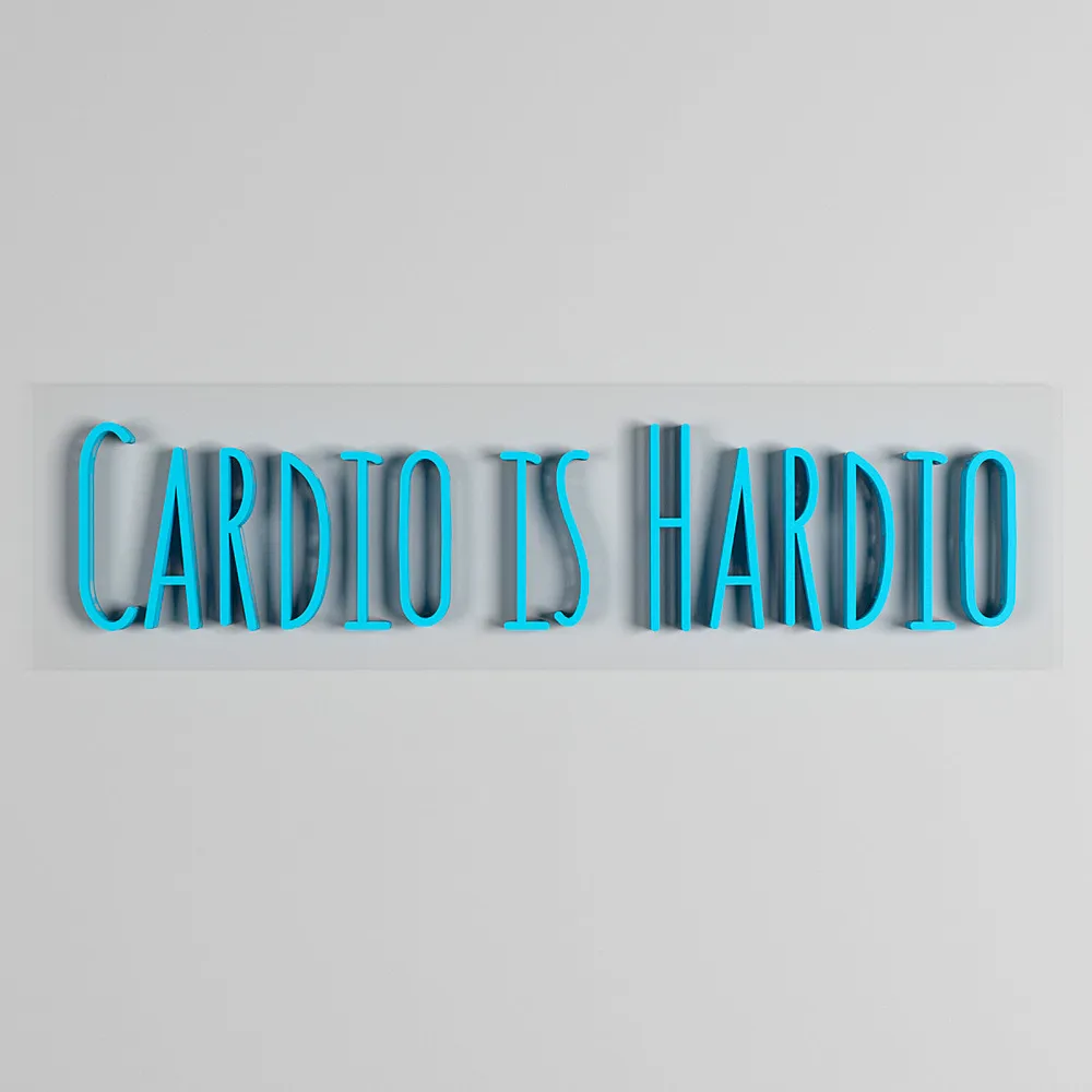 Cardio Is Hardio LED Neon Light (Available in Multiple Colors) Blue