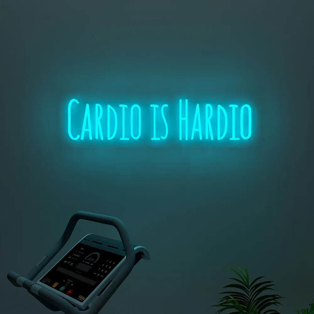 Cardio Is Hardio LED Neon Light (Available in Multiple Colors) Blue