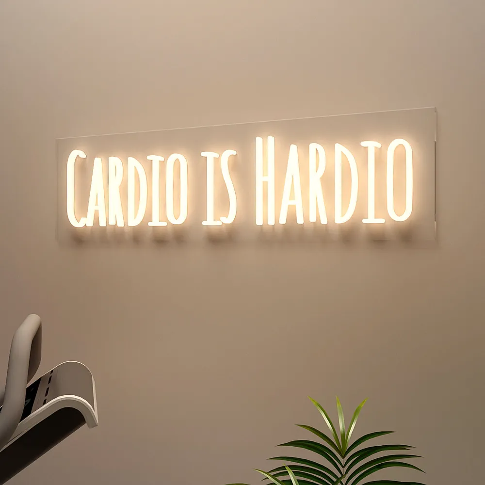 Cardio Is Hardio LED Neon Light (Available in Multiple Colors) Blue