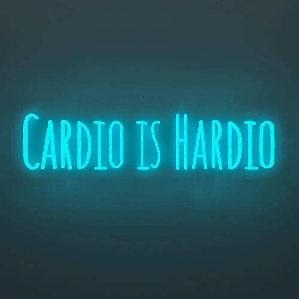 Cardio Is Hardio LED Neon Light (Available in Multiple Colors) Blue