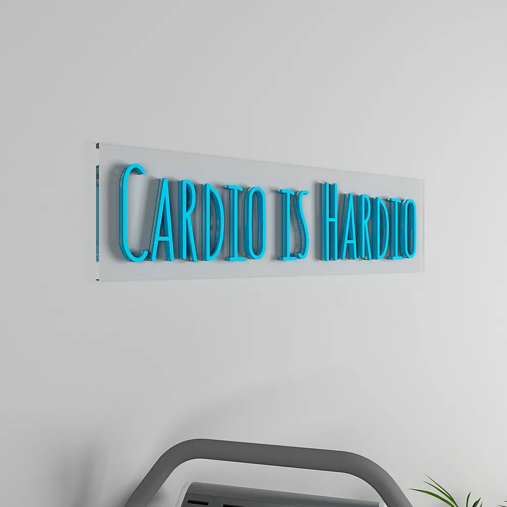 Cardio Is Hardio LED Neon Light (Available in Multiple Colors) Blue