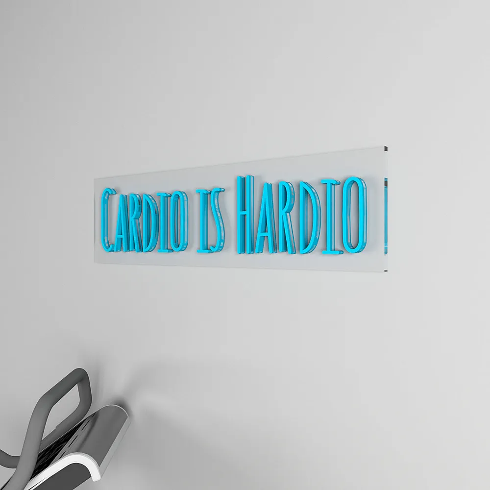 Cardio Is Hardio LED Neon Light (Available in Multiple Colors) Blue