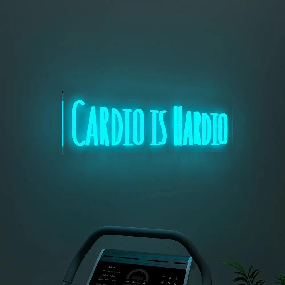Cardio Is Hardio LED Neon Light (Available in Multiple Colors) Blue