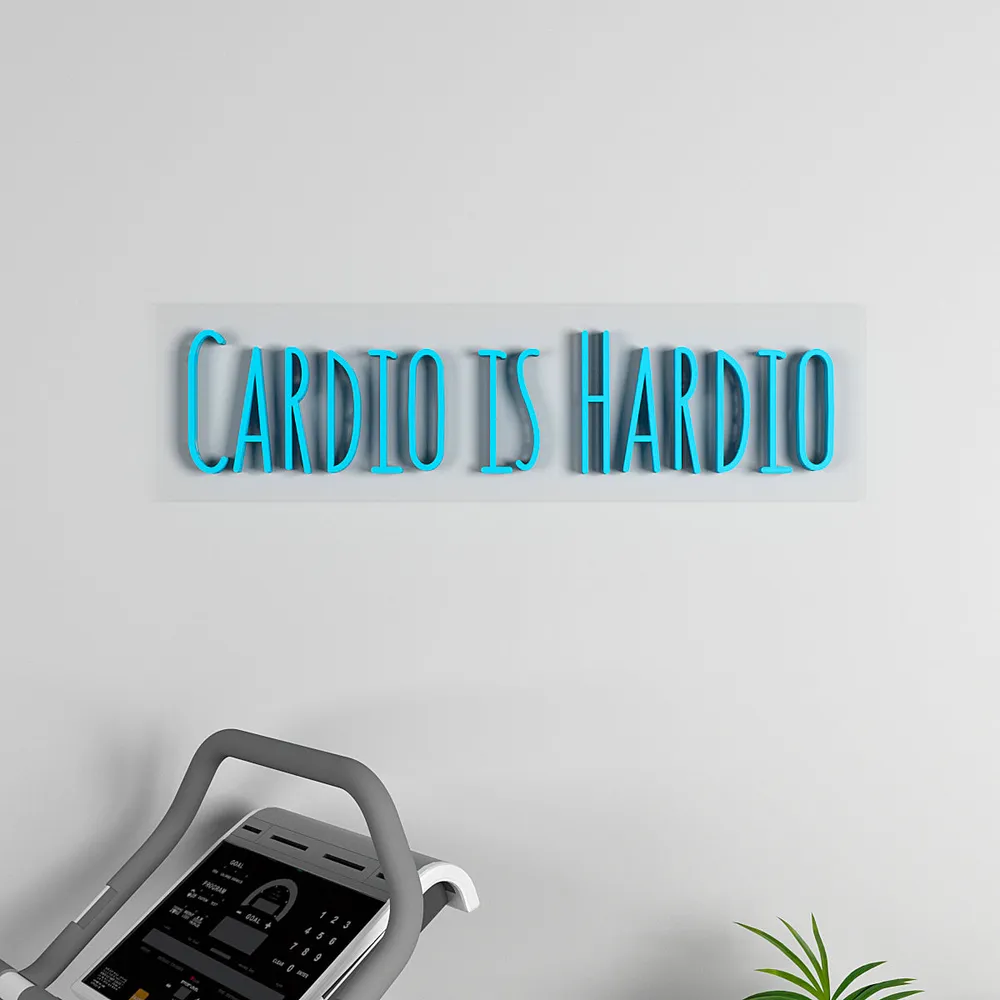Cardio Is Hardio LED Neon Light (Available in Multiple Colors) Blue