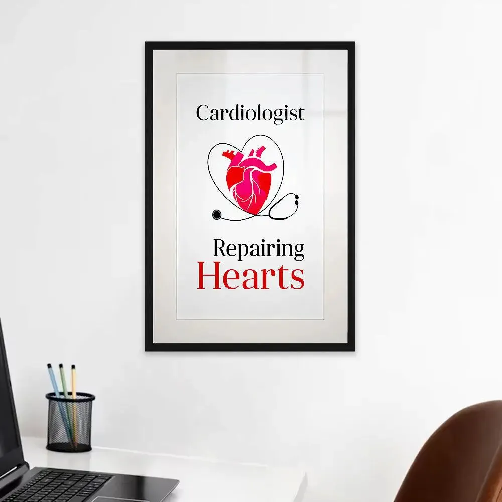 Cardiologist Framed Wall Art Decor for Their Clinic / Gift for Doctor