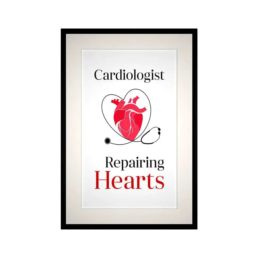 Cardiologist Framed Wall Art Decor for Their Clinic / Gift for Doctor