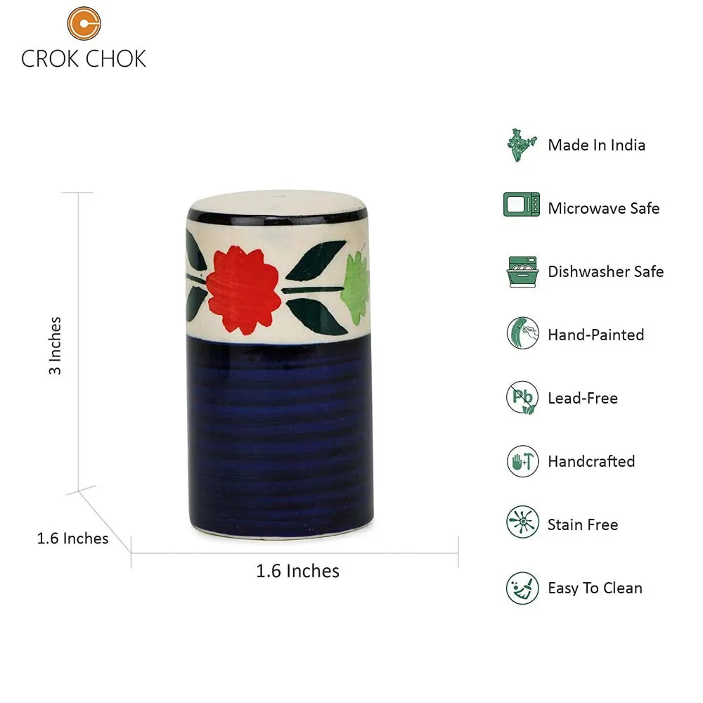 Ceramic Floral Print Kitchen Salt & Pepper Set Of 2