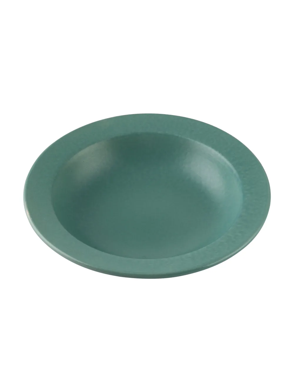 Ceramic Hand-Painted Matte Finish Turquoise Pasta Plate Set Of 2