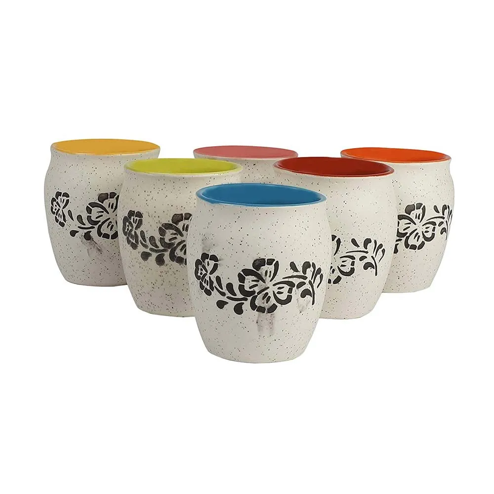 Ceramic Handcrafted Kullar Tea Cups Set Of 6