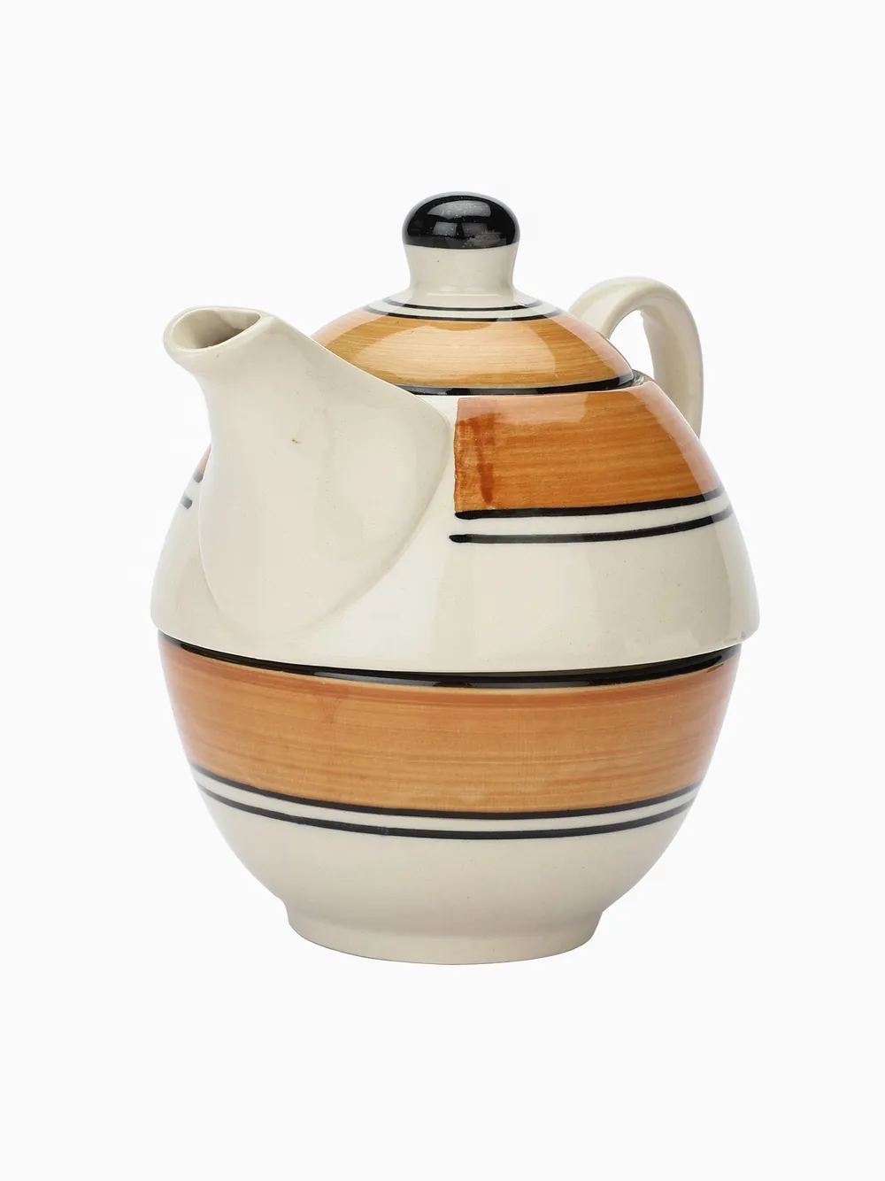 Ceramic Multicolor Kettle & Tea Set Of 2
