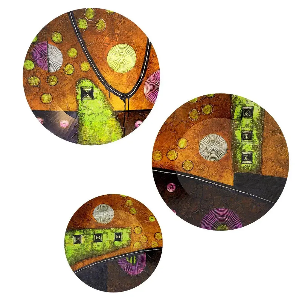Ceramic Wall Plates with Beautiful Abstract Modern Art Wall Hanging Plate