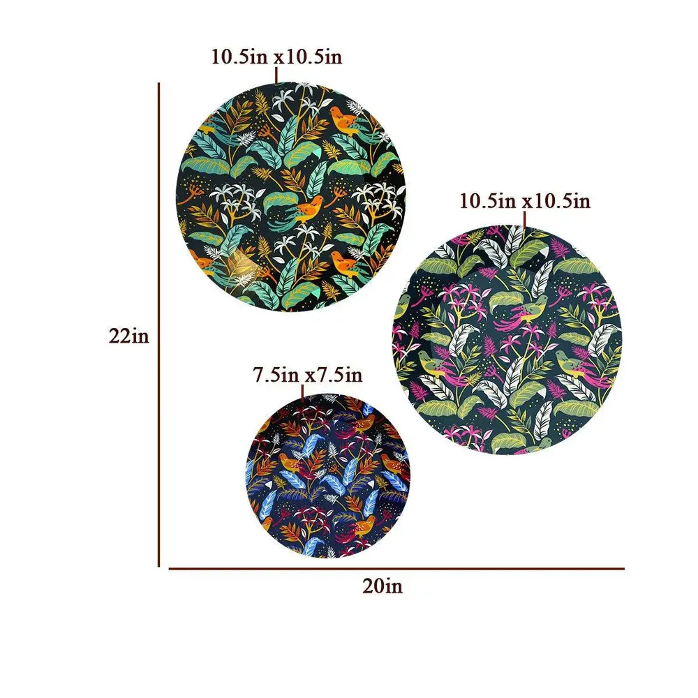 Ceramic Wall Plates With Beautiful Birds With Plant Art Wall Hanging Plate