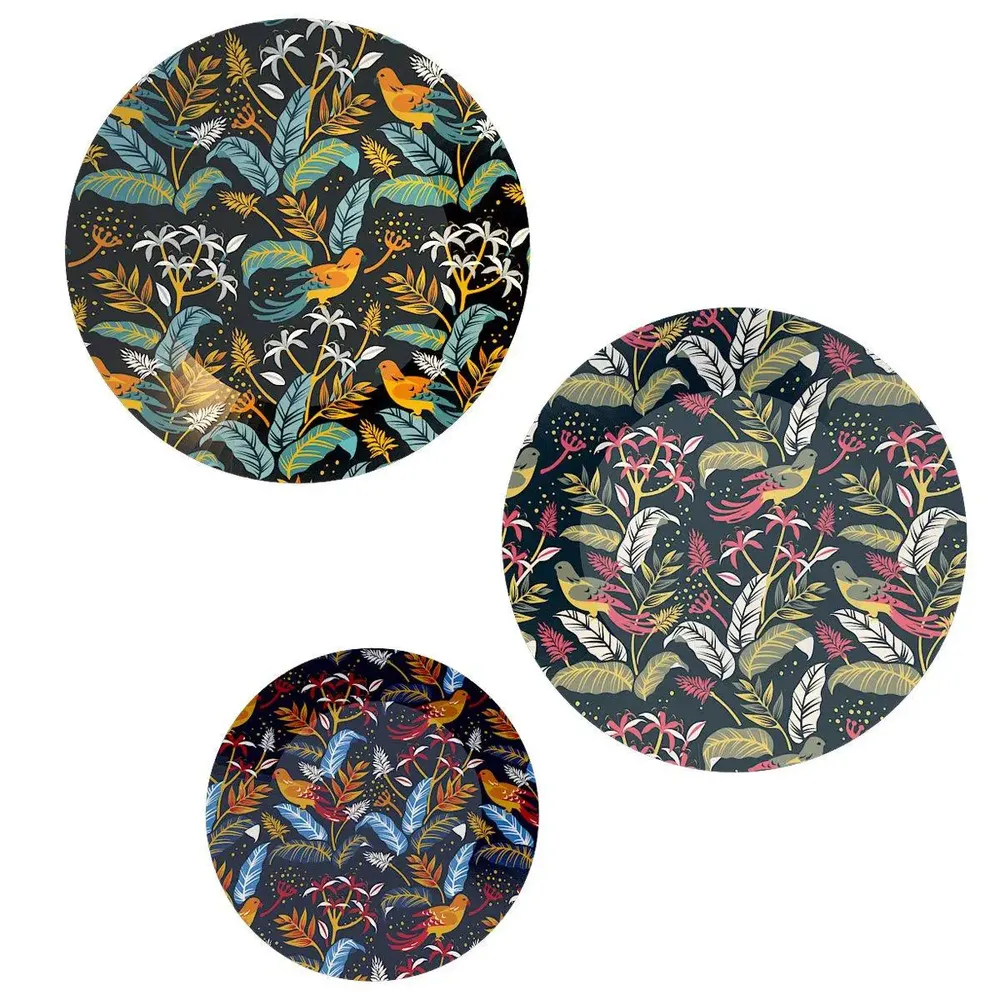 Ceramic Wall Plates With Beautiful Birds With Plant Art Wall Hanging Plate