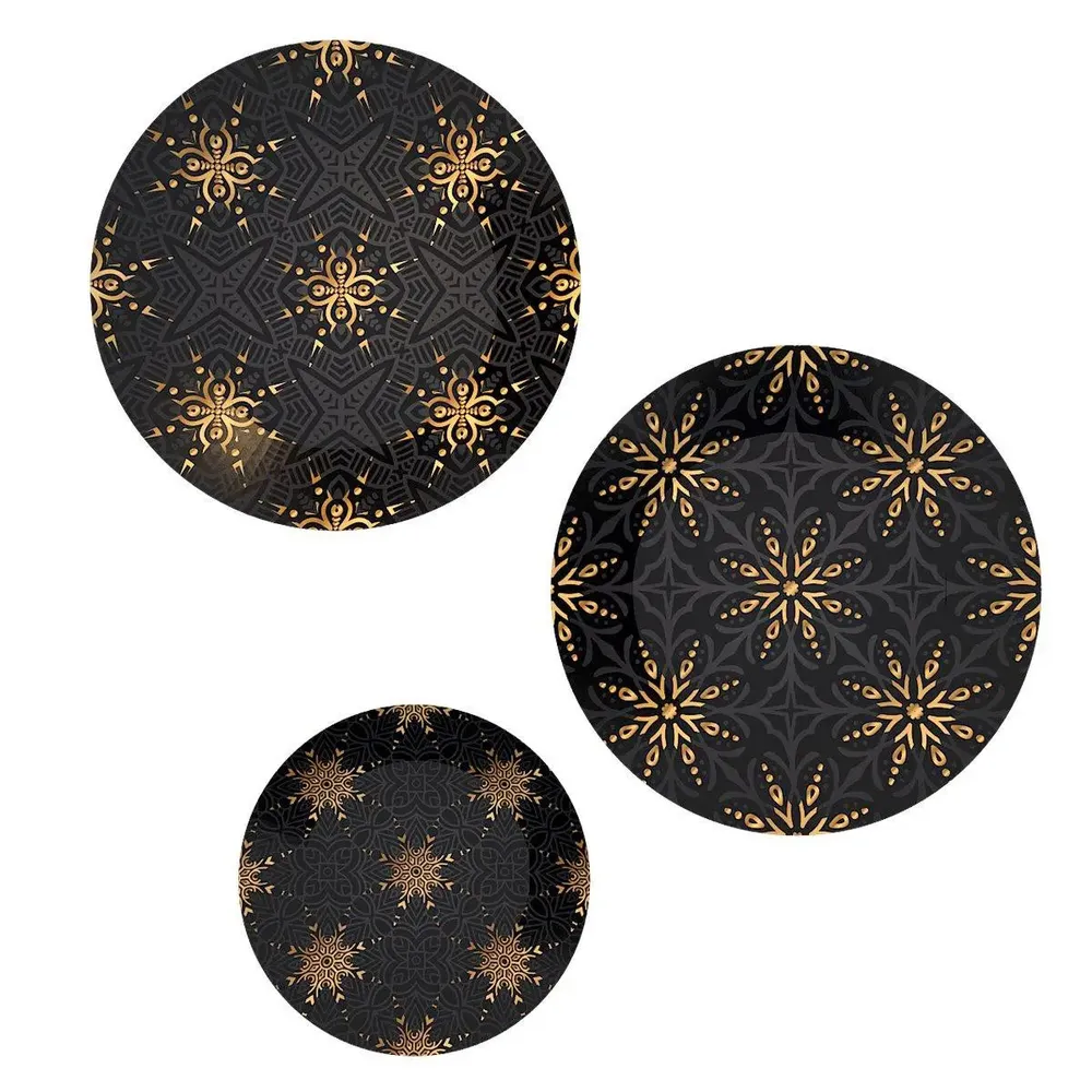 Ceramic Wall Plates with Beautiful Mandala Art Deco Pattern Wall Hanging Plate