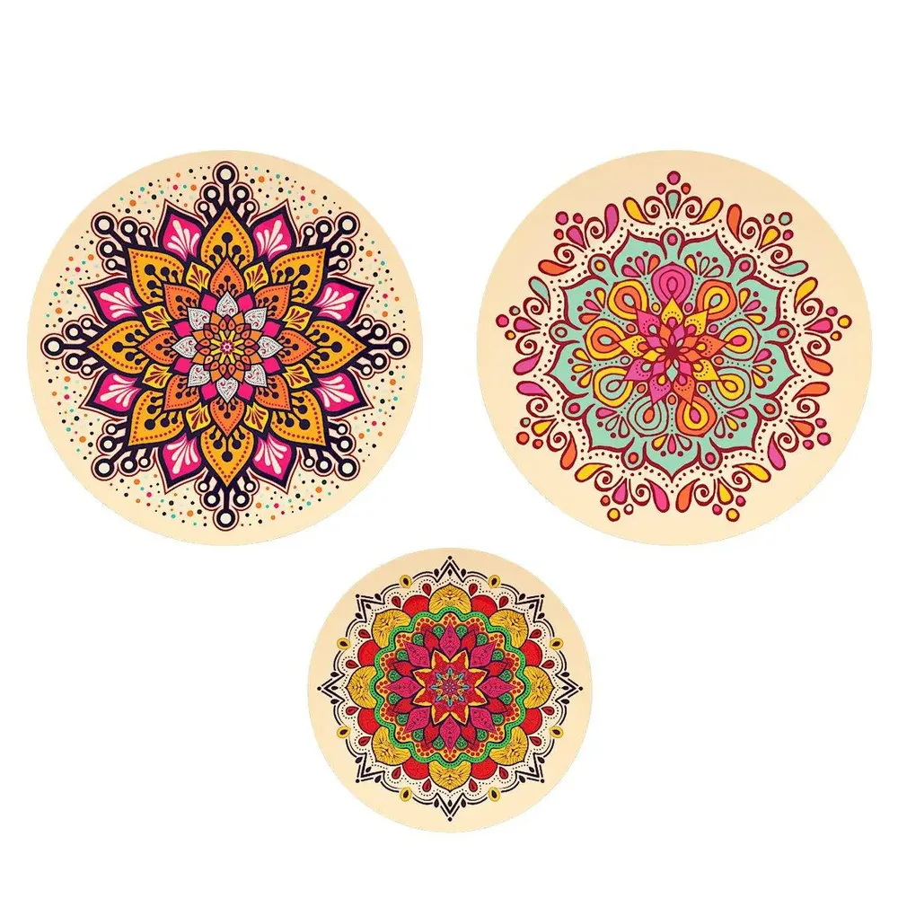 Ceramic Wall Plates with Beautiful Mandala Art  Wall Hanging Plate