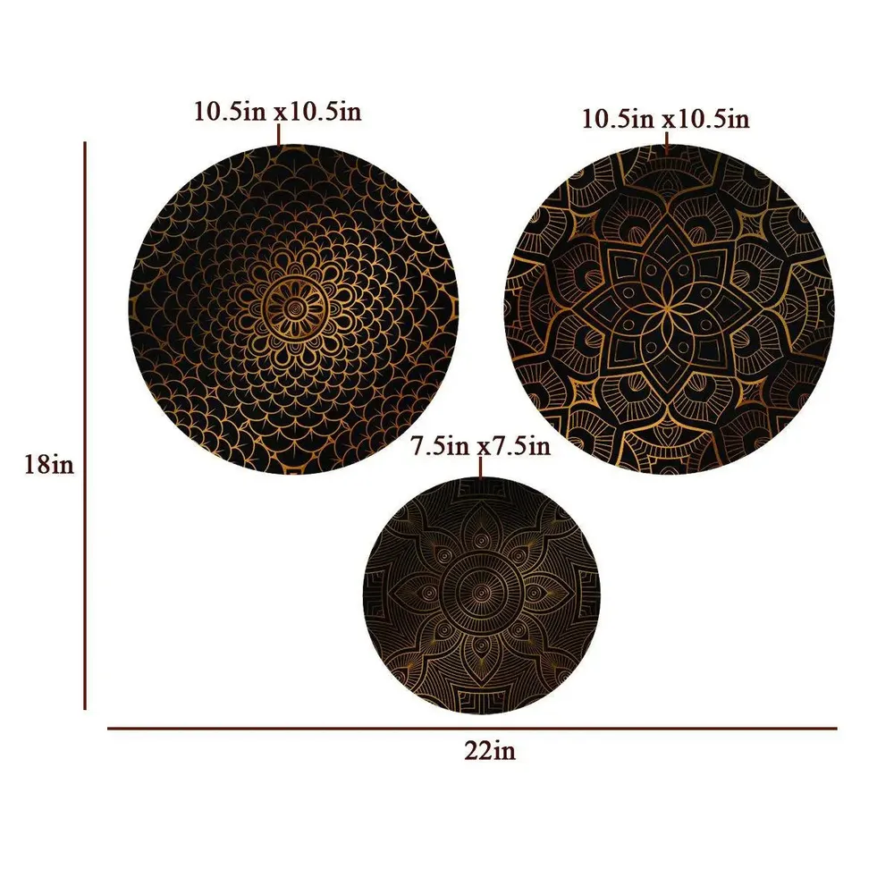 Ceramic Wall Plates with Beautiful Mandala Art Wall Hanging Plate
