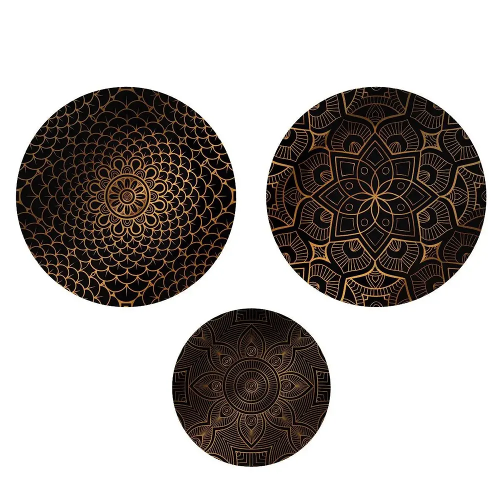 Ceramic Wall Plates with Beautiful Mandala Art Wall Hanging Plate