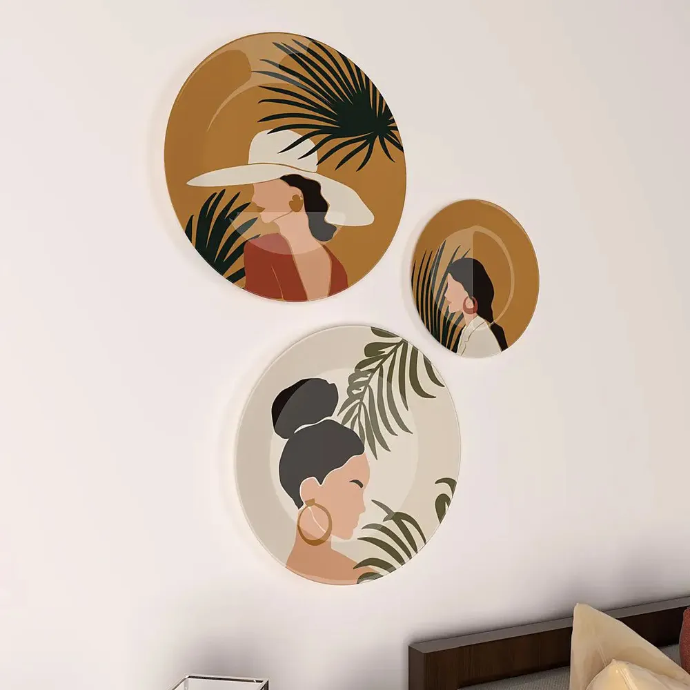 Ceramic Wall Plates with Beautiful Modern Art Wall Hanging Plate