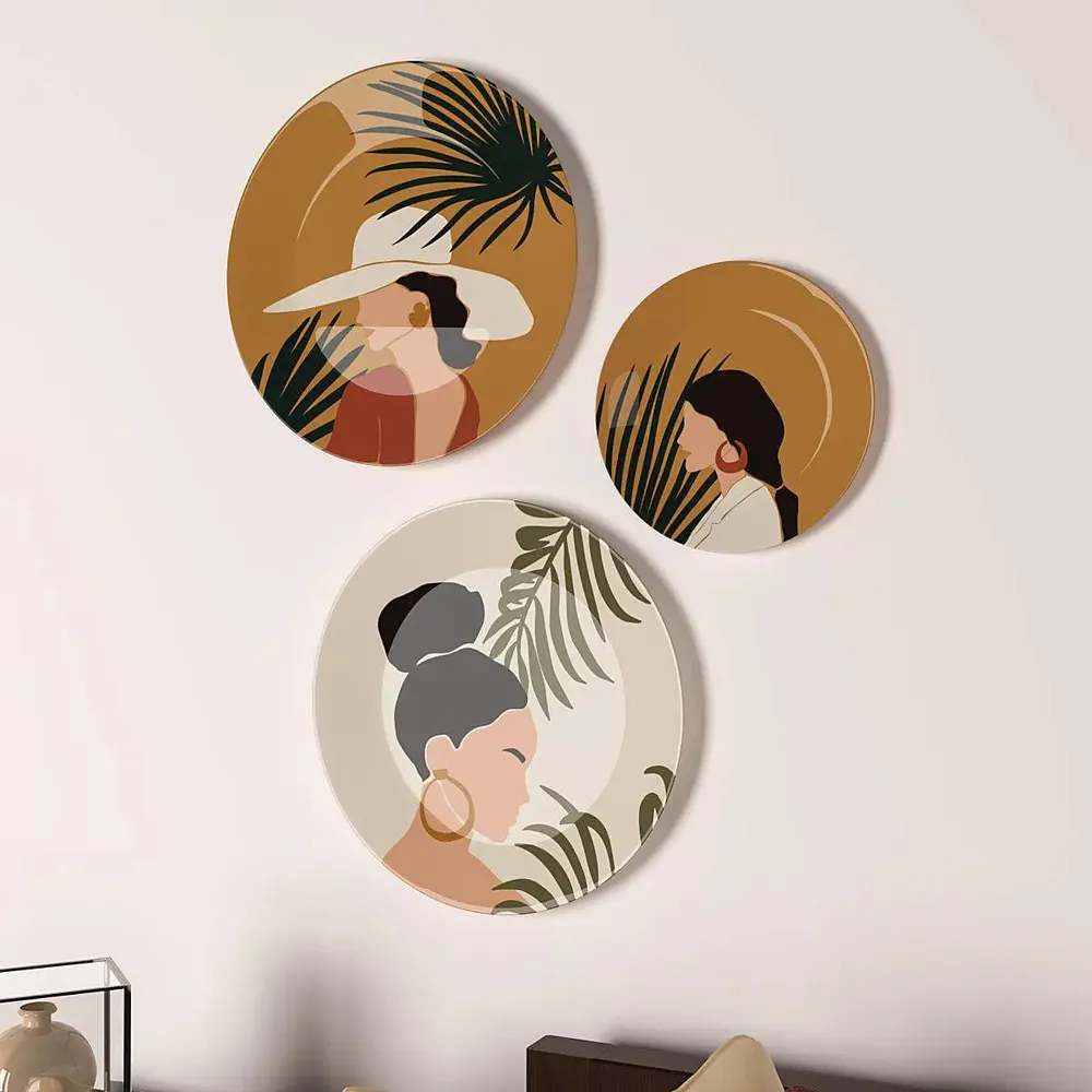 Ceramic Wall Plates with Beautiful Modern Art Wall Hanging Plate