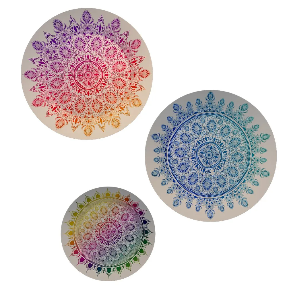 Ceramic Wall Plates with Beautiful Multi Color Mandala Art Wall Hanging Plate