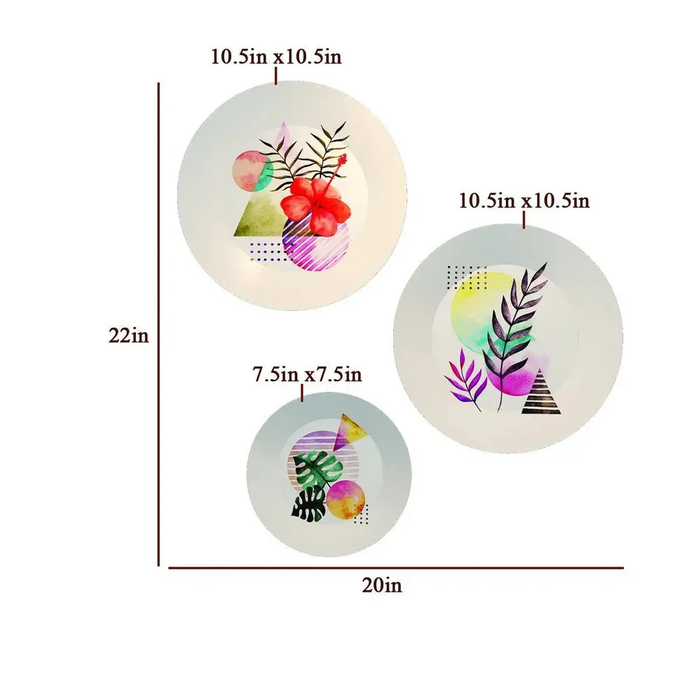 Ceramic Wall Plates With Beautiful Watercolor Modern Art Wall Hanging Plate