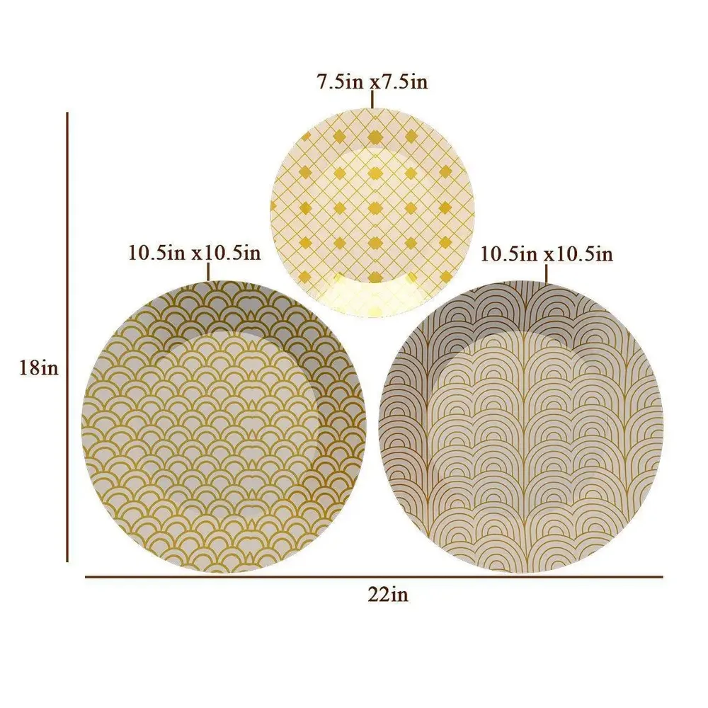 Ceramic Wall Plates With Lattice Pattern Design Art' Wall Hanging.