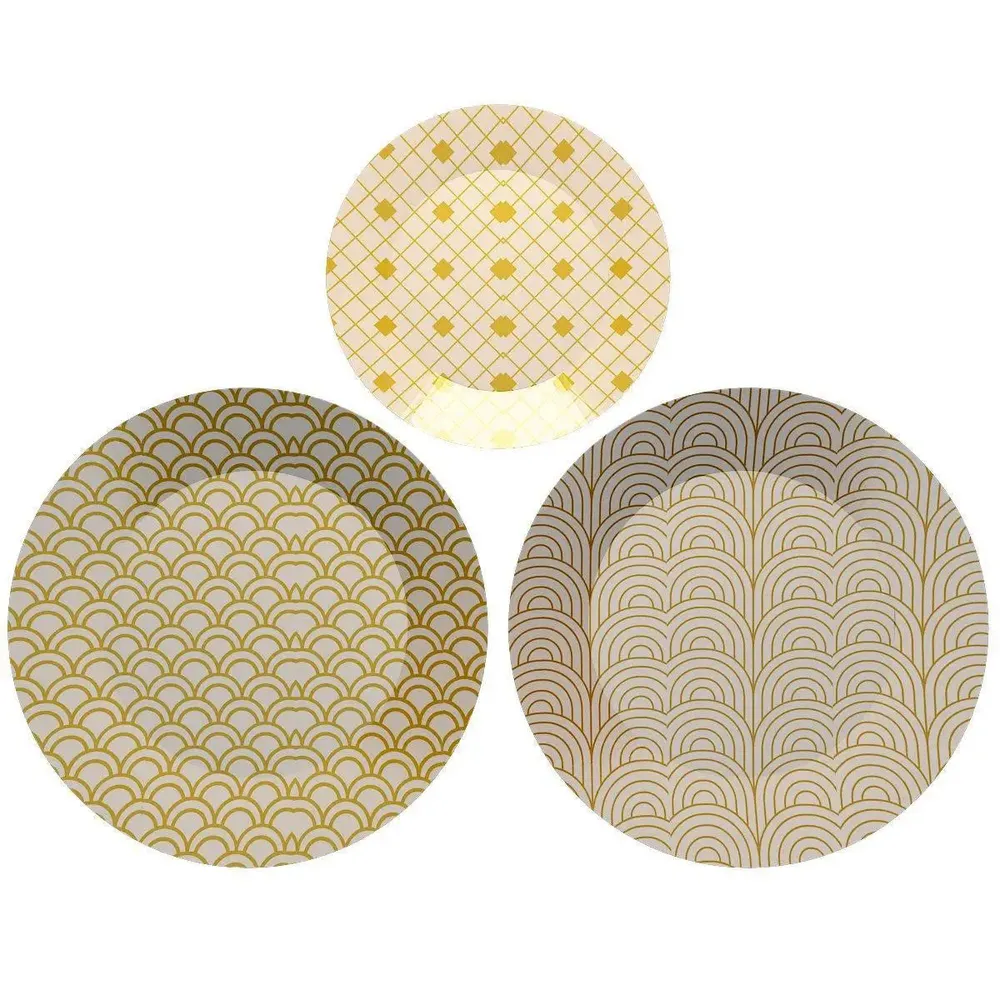 Ceramic Wall Plates With Lattice Pattern Design Art' Wall Hanging.