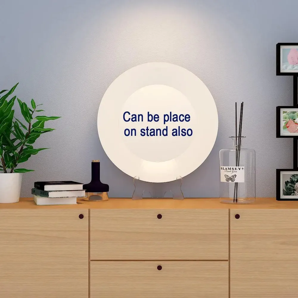 Ceramic Wall Plates With Modern Art Design Round Shape, Wall Hanging.