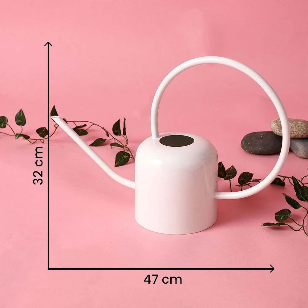 Chalky White Flat Base Watering Can