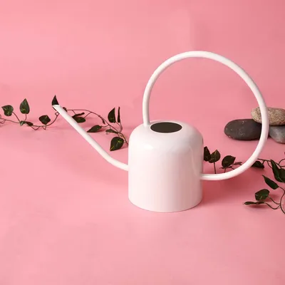Chalky White Flat Base Watering Can