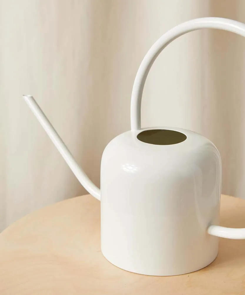 Chalky White Flat Base Watering Can