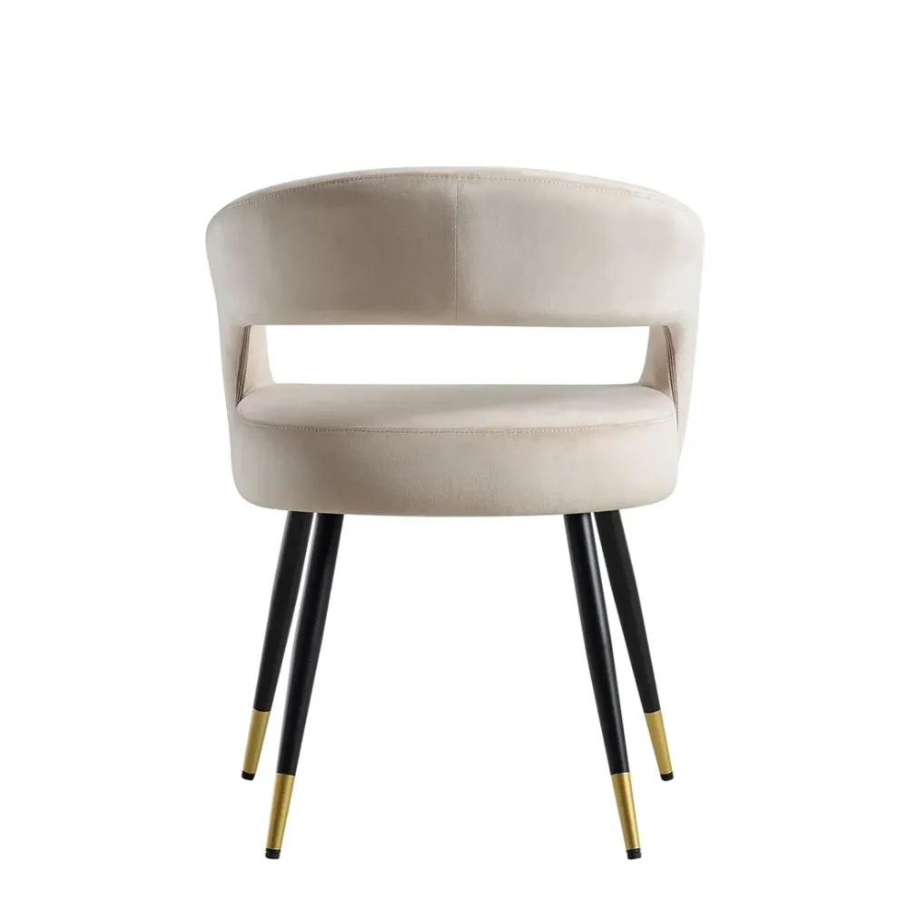 Champagne Bliss Velvet Accent Chair Single