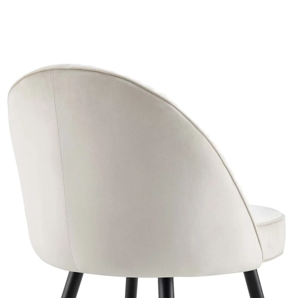 Champange Velvet Accent Chair with Upholstery Single