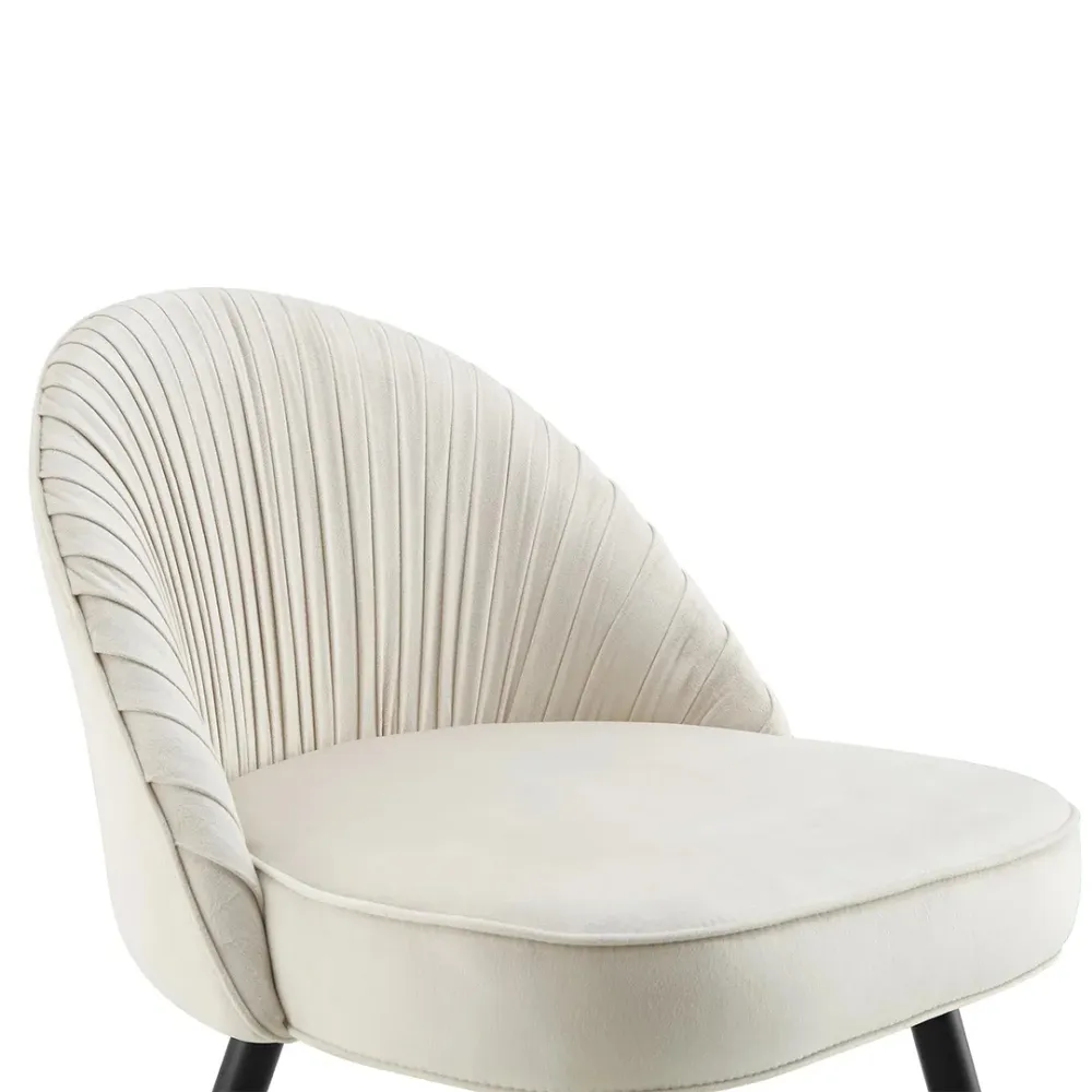 Champange Velvet Accent Chair with Upholstery Single